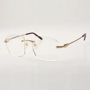 New large frame transparent lens 4189706 ultra-light metal temples suitable for men and women to wear lens thickness 3mm