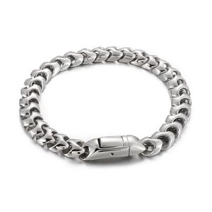 9mm 8.5inch Silver Casting Bone Chain Link Bracelet Bangle For Mens Stainless Steel Jewelry Chain Father Gifts