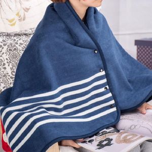 Blankets Japanese-style Moisture-absorbing Heating Warm Blanket Office Cover Leg Small Lazy Buckle Shawl