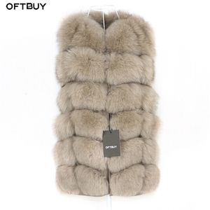 Womens Fur Faux OFTBUY Spring Real Gilet Donna Giacca invernale senza maniche Gilet Cappotto naturale Gilet scaldacollo Spessore caldo Streetwear 220927