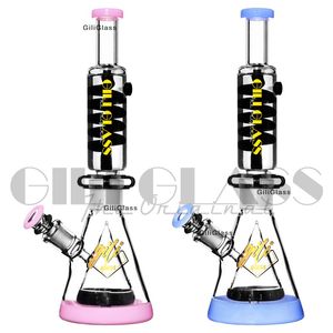 12,5 polegadas de glicerina narguina bobina congelável DAB BOIL BONG BONG PIPE COM PLIGS DE ÓLEO COM TUBOS DE ÁGUA com tigela de 14 mm e clipe