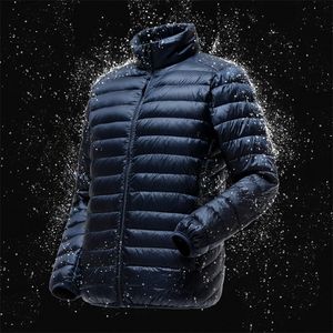 Men's Down Parkas Men's Lightweight Water-Resistant Packable Puffer Jacket Arrivals Autumn Winter Male Fashion Stand Collar Down Coats 220928