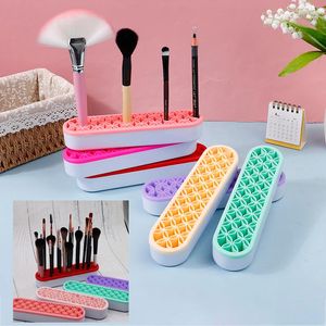 Makeup Brushes Silicone Cosmetic Organizer Nail Styl Strater Shelf Storage Stand Affichage