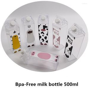 Wasserflaschen Quadrat ml kreativer Plastik Mein Schweintee Tiger Kessel Sport im Freien Saft Kuh Milch Cartoon Flasche