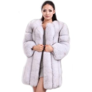 Pelliccia sintetica da donna HJQJLJLS Inverno Moda Donna Cappotto lungo Donna Fuzzy Spessa Calda e soffice giacca artificiale 220927