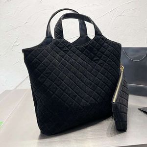 Tote Shopping Bag Large Capacity Handbag Purse Shoulder Bags Fashion Corduroy Diamond Lattice Quilted Crossbody Purse Letters Internal