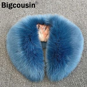 Scarves Women Faux Fur Collar 2 in 1 Hook Up Style Fluffy Scarf 55cm Winter Jackets Decor High Quality Luxury Neck Warmer Wraps Y2209