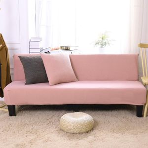 Coprisedie Set divano letto all-inclusive moderno e minimalista moda tinta unita rosa chiaro senza rivestimento per braccioli