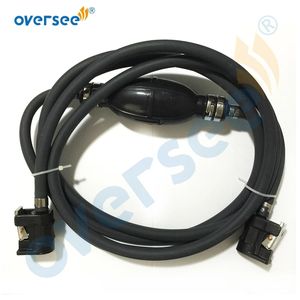 6Y2-24306 Parts Rubber Fuel Line Hose with Connector Primer Pump For Yamaha Outboard Motors Parsun Fuel Pipe Assy 6mm 6Y1-24306