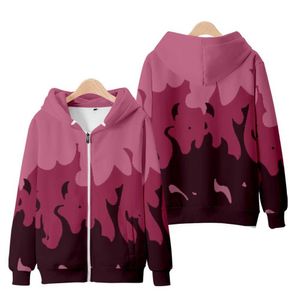 Men's Jackets 3-14 years old children's Hoodies Aphmau Merch Zipper Jackets Flame Purple And Red 3D Print Coat Women And Men Sweatshirt T220926