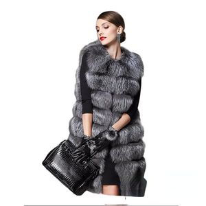 Womens Fur Faux Coat Women Winter Warm Fake Colet Moda Mank Mankless Long 3xl 220927