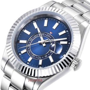 SUPERCLONE Datejust DATE Log Type 40mm Luminous Function Automatic Mechanical Business Steel Band Orologio da uomo in vetro blu