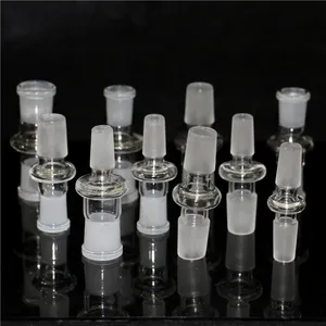 smoking 10 Styles Glass Adapter Oil Rigs Bong Adaptor Bowls Quartz Banger 14mm Male to 18mm Female Bongs Adapters Water Pipes Nectar