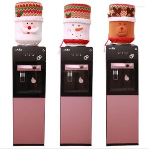 Christmas Decorations 1pcs Water Dispenser Cover Santa Snowman Elks Reusable Furniture Protector For Home Bottle Decor