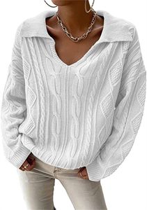 Women's T-Shirt Womens Crew Neck Pullover Sweaters Oversized Raglan Puff Long Sleeve Loose Warm Casual Ribbed Knit Tops