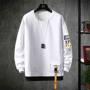 Moletom Solid Color Men Harajuku Hoodies outono Capuz da primavera Capuz casual Sweatshirts Men Stretwear Roupos 210730