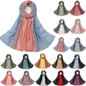 Abbigliamento etnico Sciarpa in chiffon glitter Sciarpe sfumate Scialle Musulmano a bolle Hijab da donna Turbante islamico Avvolge Foulard 180 70 cm