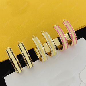 Hoop Coldings Designer Biżuteria Moda Złote Studek For Lady Women Party Studs Pink Hoops Wedding Embagmuin for Bride Box