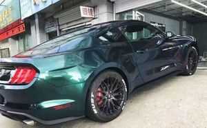 Diamond Glossy Metallic Royal Green Vinyl Wrap Adhesive Film Sticker Decal Metal Gloss Dark Green Car Wrapping Foil Roll with Air Release Channel