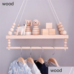 Dekoracyjne przedmioty figurki nordyckie drewniane półki ścienne z ubraniami stojak na dzieci pokój rzemieślniczy wiszący dzieci sypialnia mieszkanie dh1hu