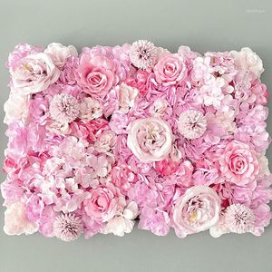 Decorative Flowers 40cmX60cm Artificial Flower Wall Panels Background Silk Hydrangea Backdrop Christmas Decor