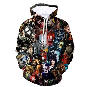 Men's Hoodies & Sweatshirts Autumn/winter New 3D Hallowmas Print European and American Loose Pullover 012