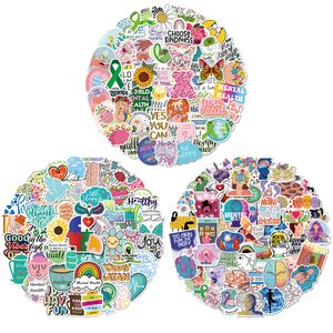 Pack of 50Pcs Mental Health Stickers No-Duplicate Waterproof Vinyl Graffiti Sticker for Luggage Skateboard Notebook Water Bottle Car decals Kids Toys