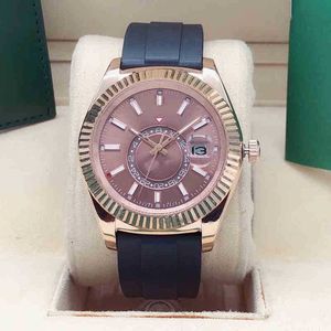 SUPERCLONE Datejust DATE 42 Mm Quality Mens Watch Automatic Mechanical Rubber Stainless Steel Folding Buckle and Ring Drill Unique Design in Variety of