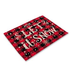 Mesa de Natal Mat Dining Placemat Decora￧￣o para casa de cozinha em casa Mats Toel de mesa de natal de suprimentos de natal Rre14696