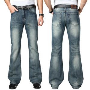 Мужские джинсы мужчины мужские 2022 большие расклешенные мужчины срезаны джинсовые штаны высокая талия удобные дизайнерские классические свободные повседневные голубые брюки. Размер 28 -