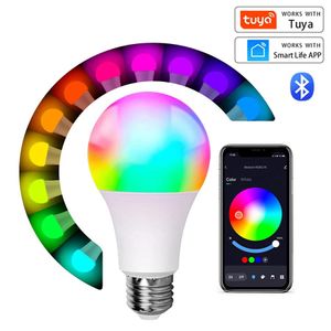 Dimmerabile Bluetooth 4.0 E27 LED Lampadina Intelligente Tuya Smart Life APP Controllo RGBCW 15W AC85-265V Temporizzazione Variabile di Colore Illuminazione Domestica