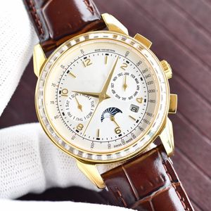 Grand Complications Mens Watch for Man Automatisk mekanisk 42mm vattentät djup 50m safirspegel Counter Kvalitet Officiell replika armbandsur med ruta 100