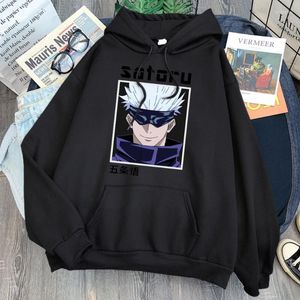 Felpe con cappuccio da uomo Felpe da uomo Jujutsu Kaisen Anime Print Fashion Harajuku Gojo Satoru Felpa con cappuccio allentata Cartoon 2022 Primavera uomo