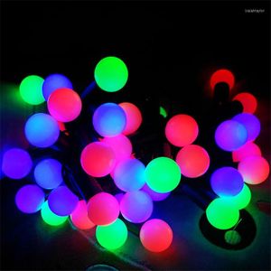 Strings EU Or US Plug 17mm Ball Waterproof Led String Light Indoor/Outdoor Home Fairy Lighting For Garden Landscape Holiday Decorations