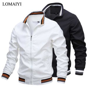 Men's Jackets Men's Autumn Jacket Men Spring Striped Coat Over Size Male Windbreaker White Casual Coats Man Bomber Jackets Summer. BM335 T220926