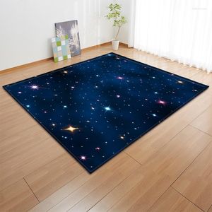 Carpets Nordic Galaxy Space Stars Carpet Kids Play Room Bedroom Decoration Mat Area Rug Girls Big For Home Living