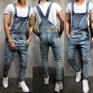 Męskie dżinsy męskie menów spodnie dzikie retro męskie streetwear men dungarees dżinsowe kombinezony dla pasków kombinezonów Jean Tapsmen's