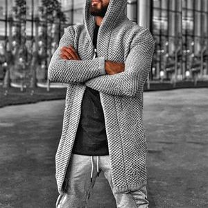 Men's Jackets Spring and Autumn Men's Clothing Light Knitted Jacket Casuald Sweater Cardigan Men's Medium Hooded Cardigan T220926