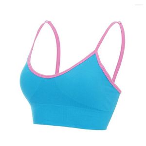 Bustiers korsetter som säljer kvinnors underkläder som kör fitness Väst tunn axelrem RIMLESS SLING Sports Bra Candy Color