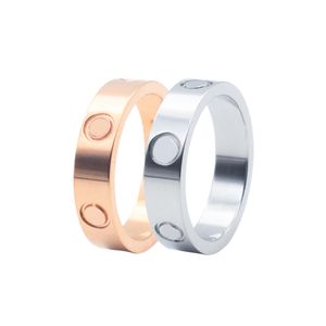 Plattierte Goldringe Liebe Schmuckband Designer Ring Luxus Mode Weihnachtsplatte Silber Edelstahl Hochzeitsfeier Diamant Luxus für Mann Frauen