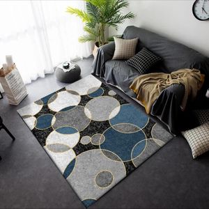 Dywany nowoczesne minimalistyczne modne czarny niebieski biały szary dywan kółka sypialnia foyer kuchnia mata podłogowa bez poślizgu pluszowa dywan niestandardowy