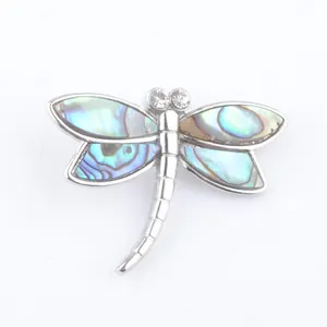 Natural New Zealand Dragonfly Necklaces Pendants Paua Abalone Shell Pearl Beads Jewellery Gifts N3486