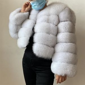 Frauen Pelz Faux BEIZIRU Echt Mantel Winter Frau Natürliche Warme Mode Langarm Luxus Mädchen Mäntel Ustom Made 7XL Rosa schwarz Weiß Grün 220927