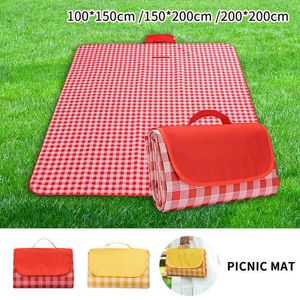 Blanket Ins picnic tapete xadrez de camping portátil à prova d'água de praia ao ar livre à prova de poeira coreana dobrável y2209