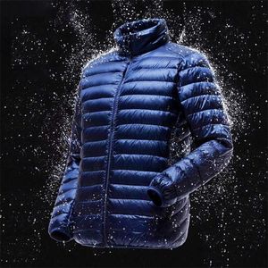 Men's Down Parkas Spring Jacket Ultra Light Thin 90% White Duck Jackets Casual Portable Casual para tamanho 4xl 5xl 220928