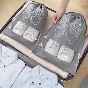 Bolsas de armazenamento Organizador de viagens Sapatos à prova de poeira Saco portátil de cordão portátil Classificado de bolso à prova d'água