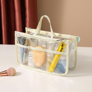 1PCS Travel Cosmetic Makeup Toilette Wash Bag Pouch Clear Clear PVC Zipper Bag RRE14584