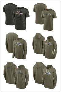 Tees Tonal Pullover Hoodie Baltimore''Ravens''MEN 2022 Salute to Service Therma Performance Pullover Long Sleeve T-Shirt