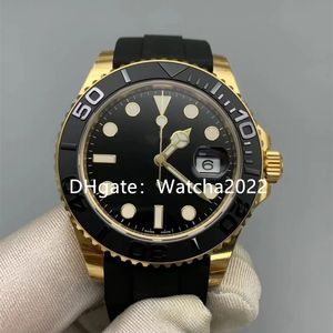 Relógio mecânico masculino novo 42mm 226658-0001 importado pulseira de borracha ajustável relógios de designer safira caixa de pulseira à prova d'água e certificado