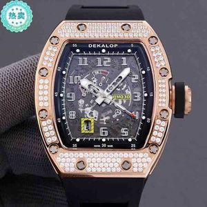 시계 손목 시계 디자이너 럭셔리 남성 기계공 시계 Richa Milles Wristwatch Man Diamond Inlaid 수입 기계 남성 와인 배럴 LA 74DZ